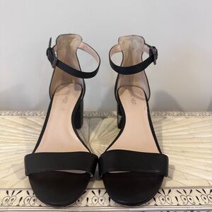 Nine West Elegant Black Ankle Strap Heels